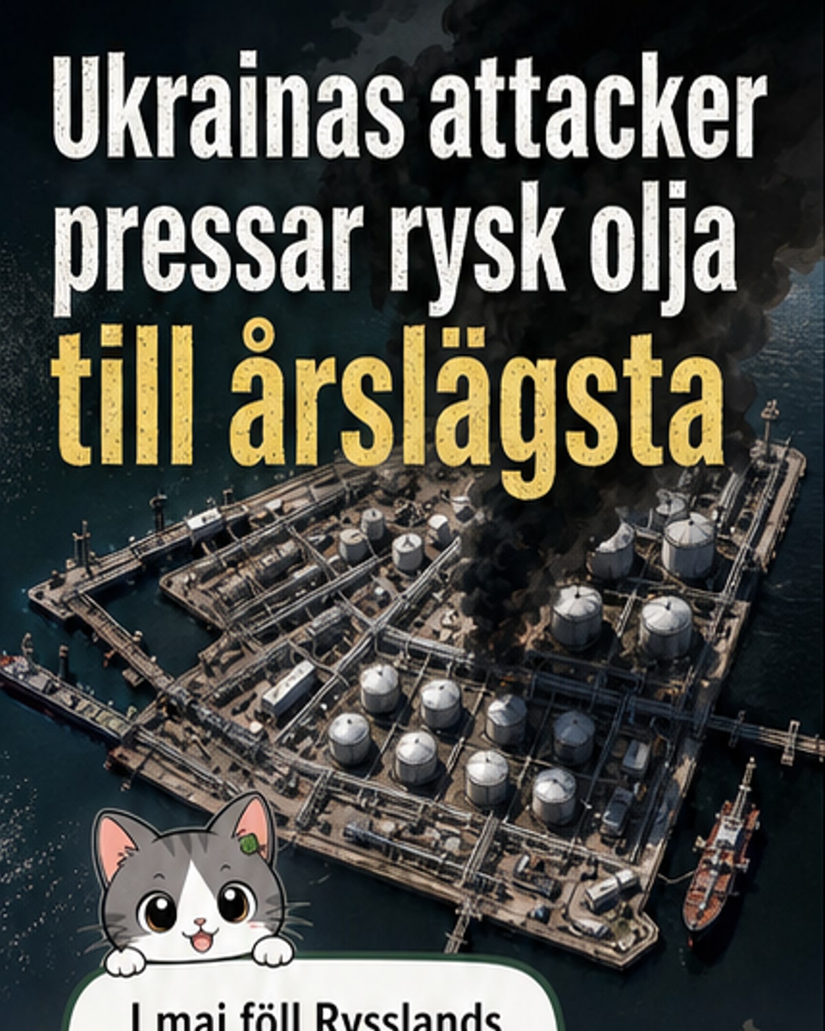 Rysk oljeproduktion på lägsta nivå på ett år