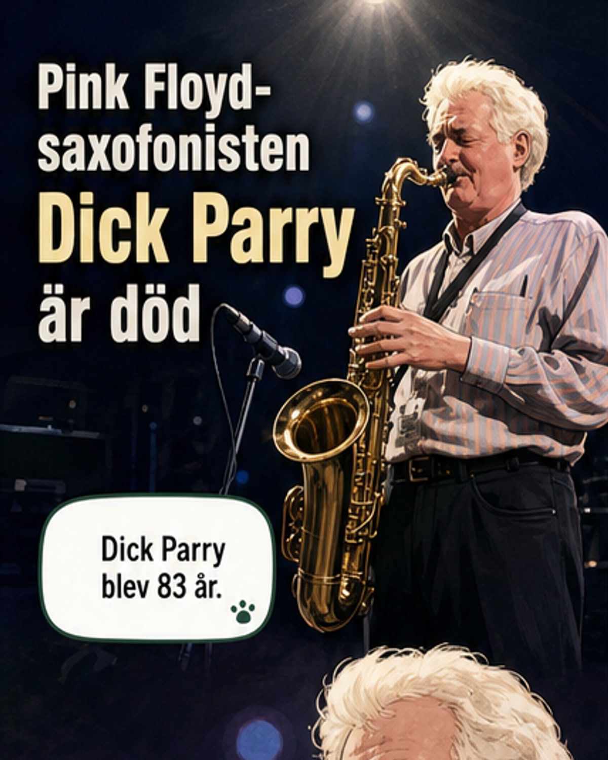 Pink Floyds saxofonist Dick Parry död