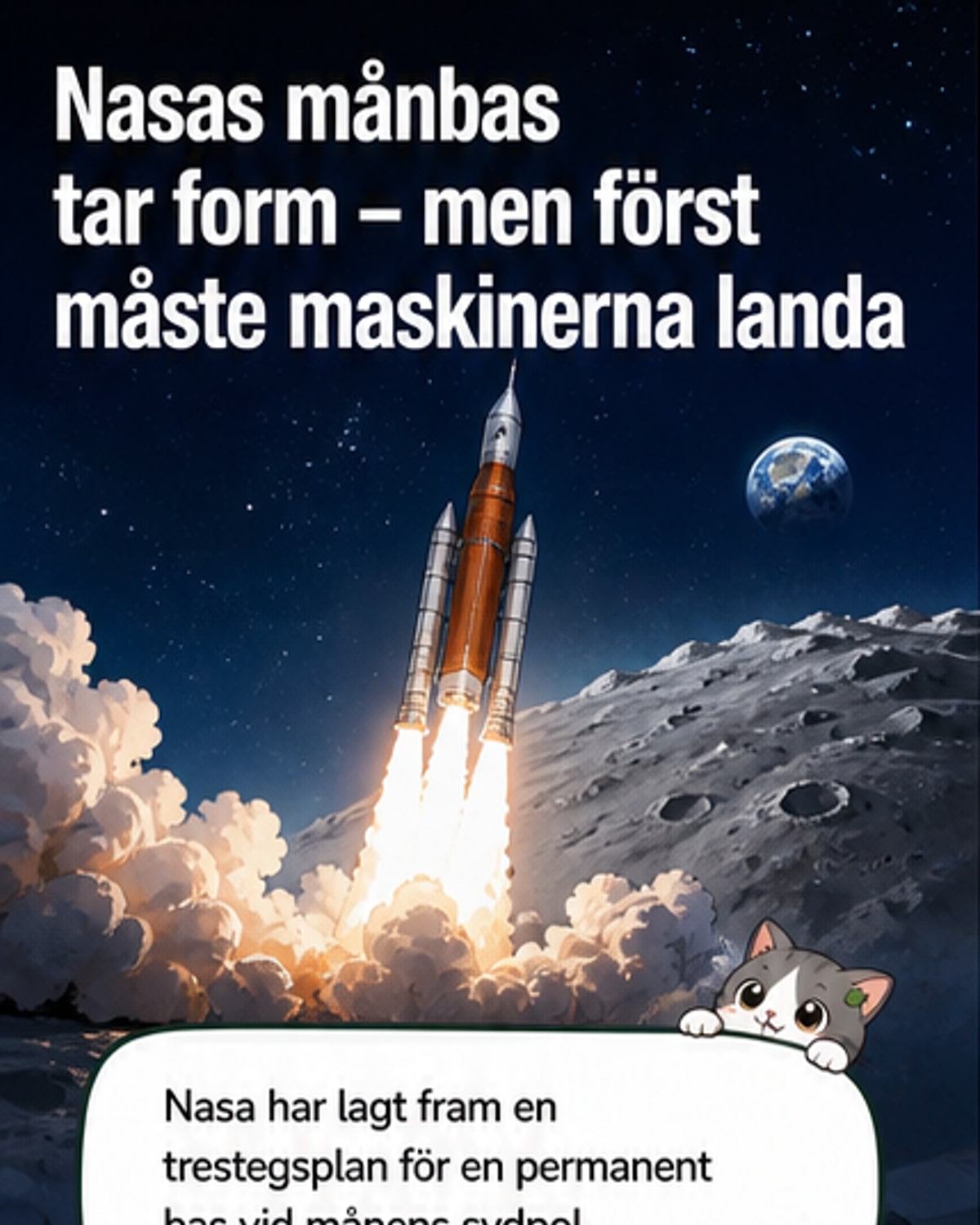 Nasa avslöjar plan för permanent bas på månen