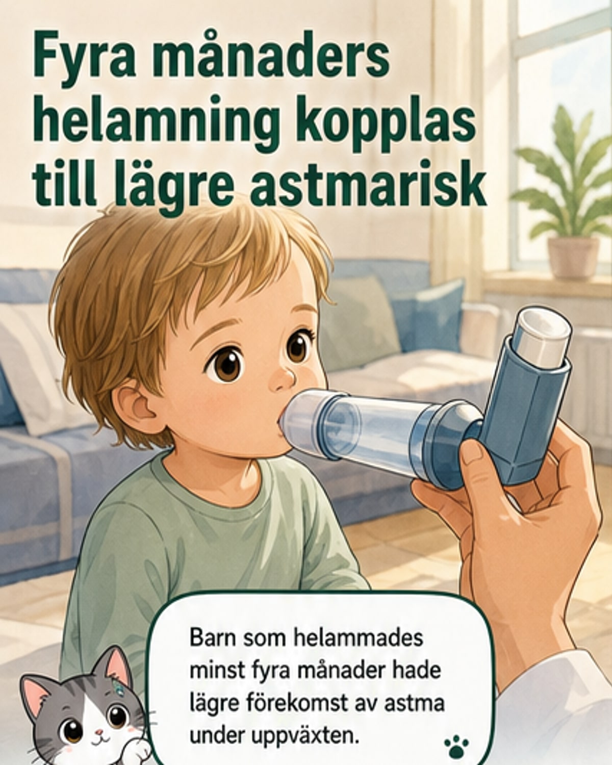 Amning sänker risken för astma