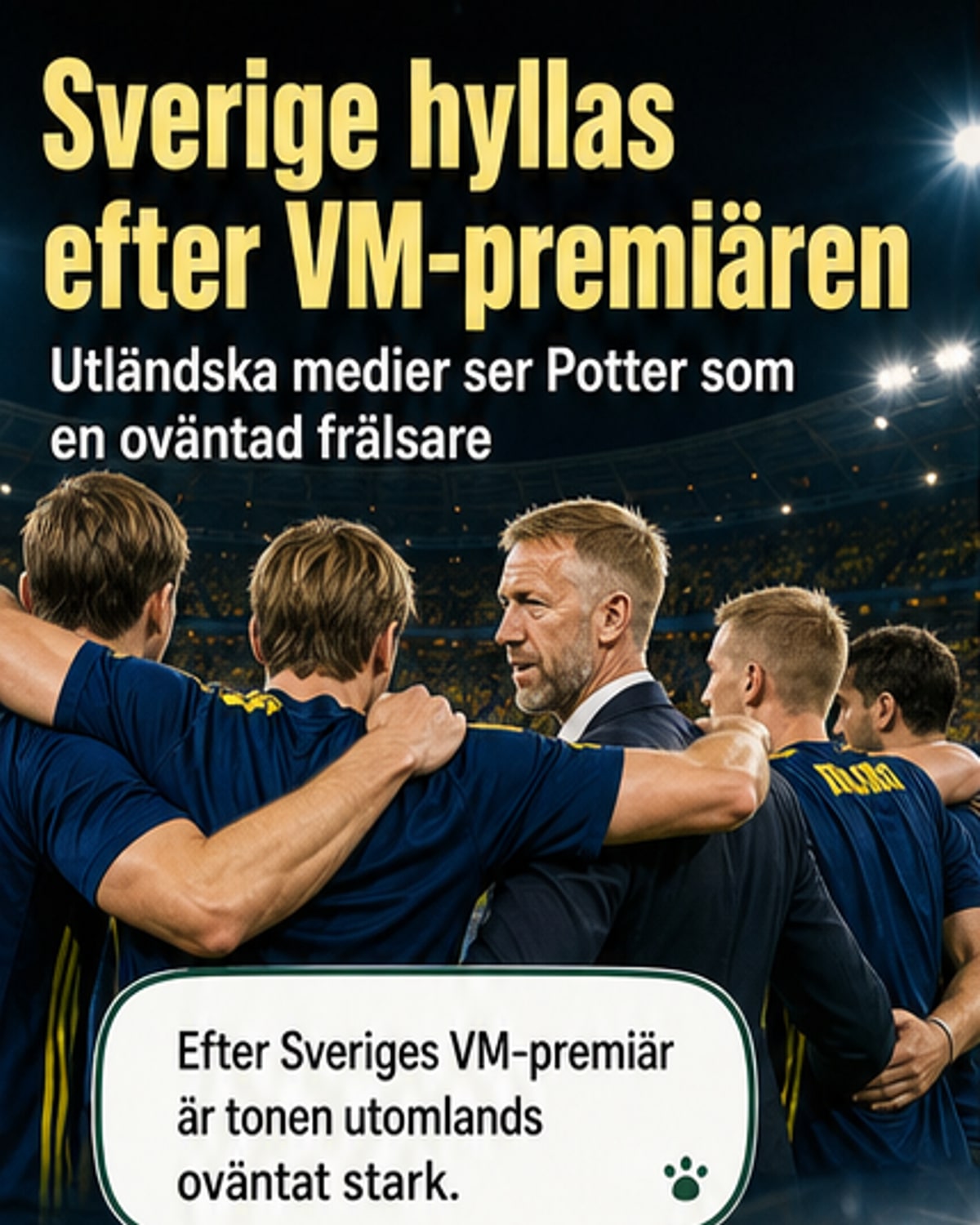 Sverige hyllas i VM-premiären