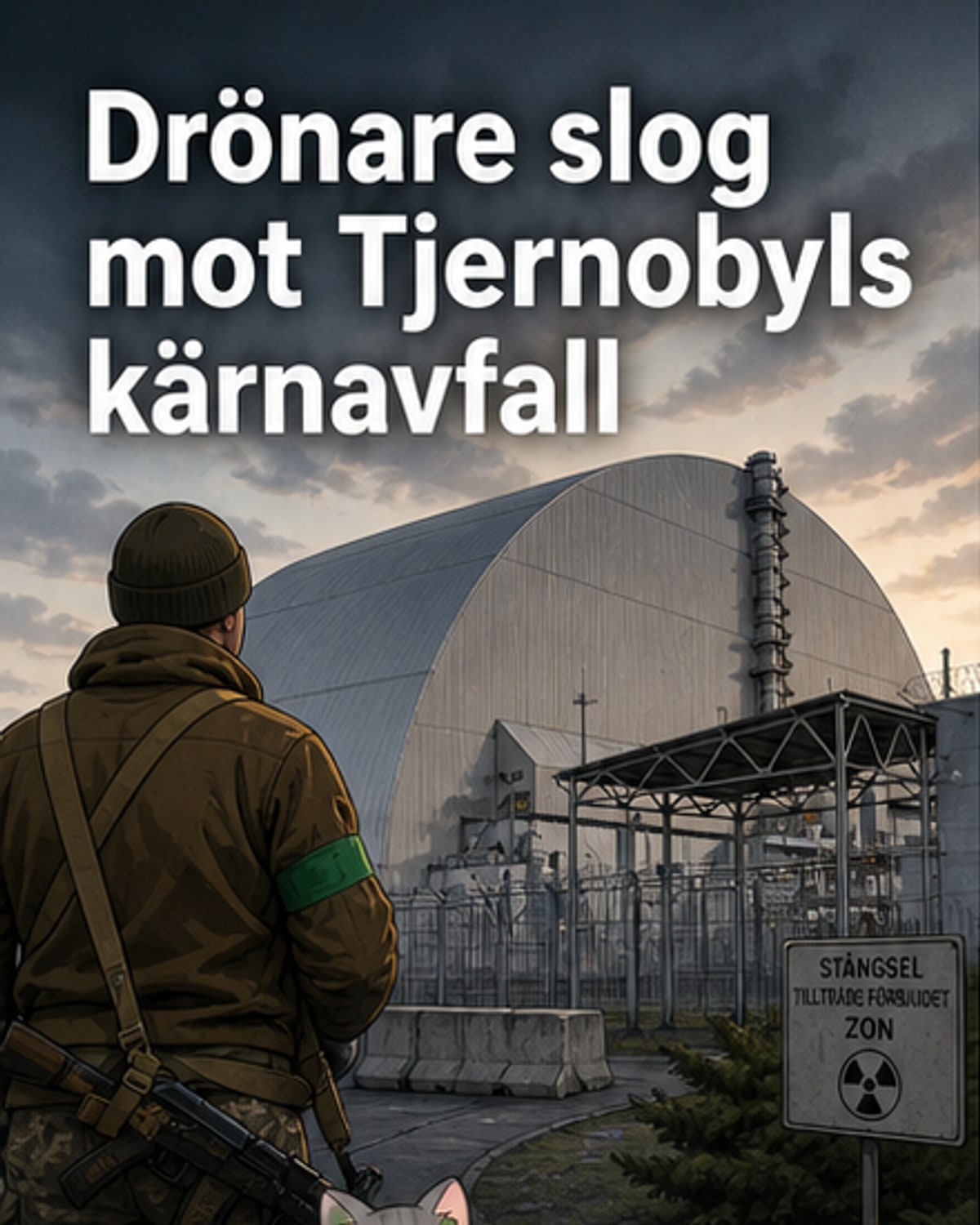 Rysk drönarattack mot Tjernobyl