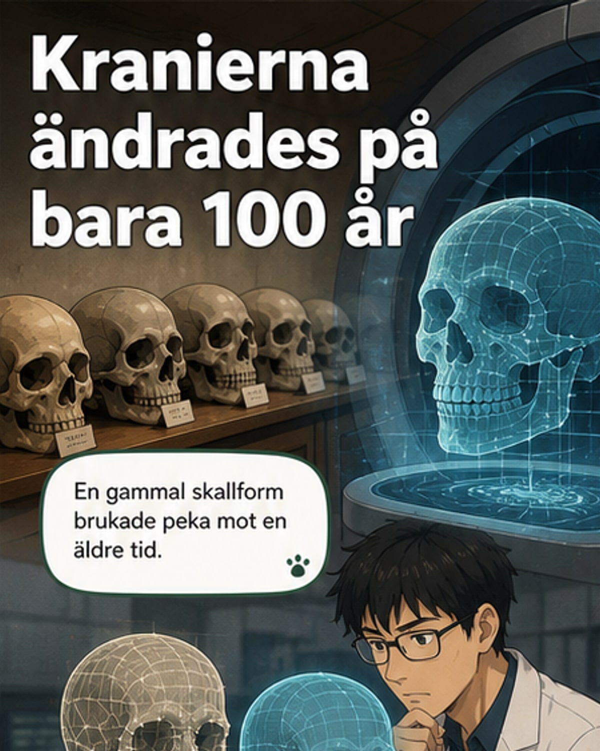 Människoskallar har förändrats på 100 år