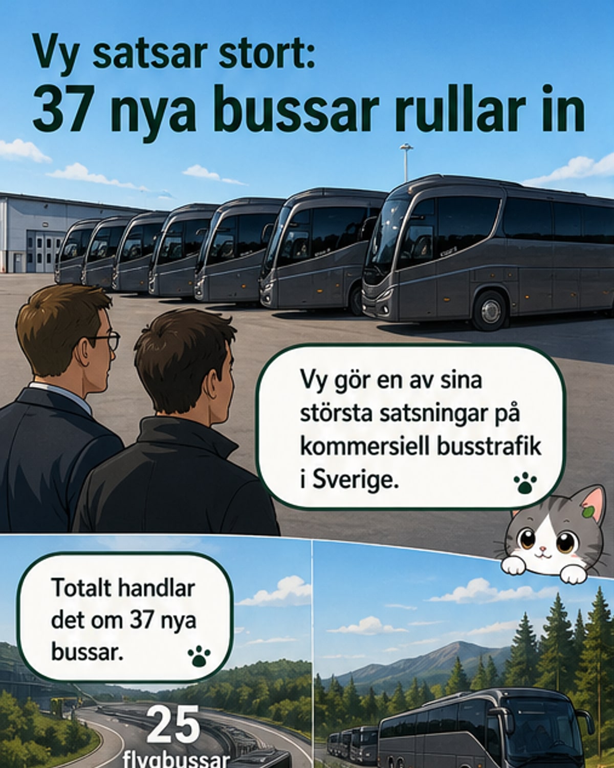 Vy lanserar 37 nya bussar