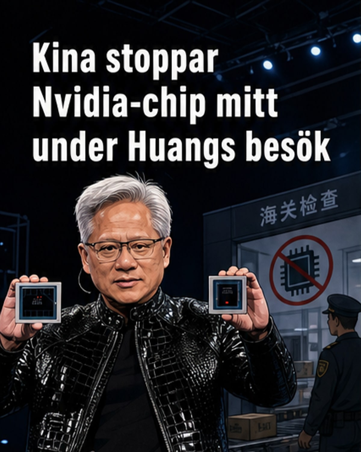 Kina stoppade Nvidia-chip under Huangs besök