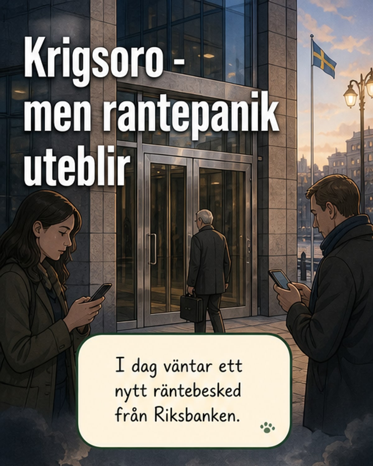 Räntehöjning i farvattnen – men inte nu