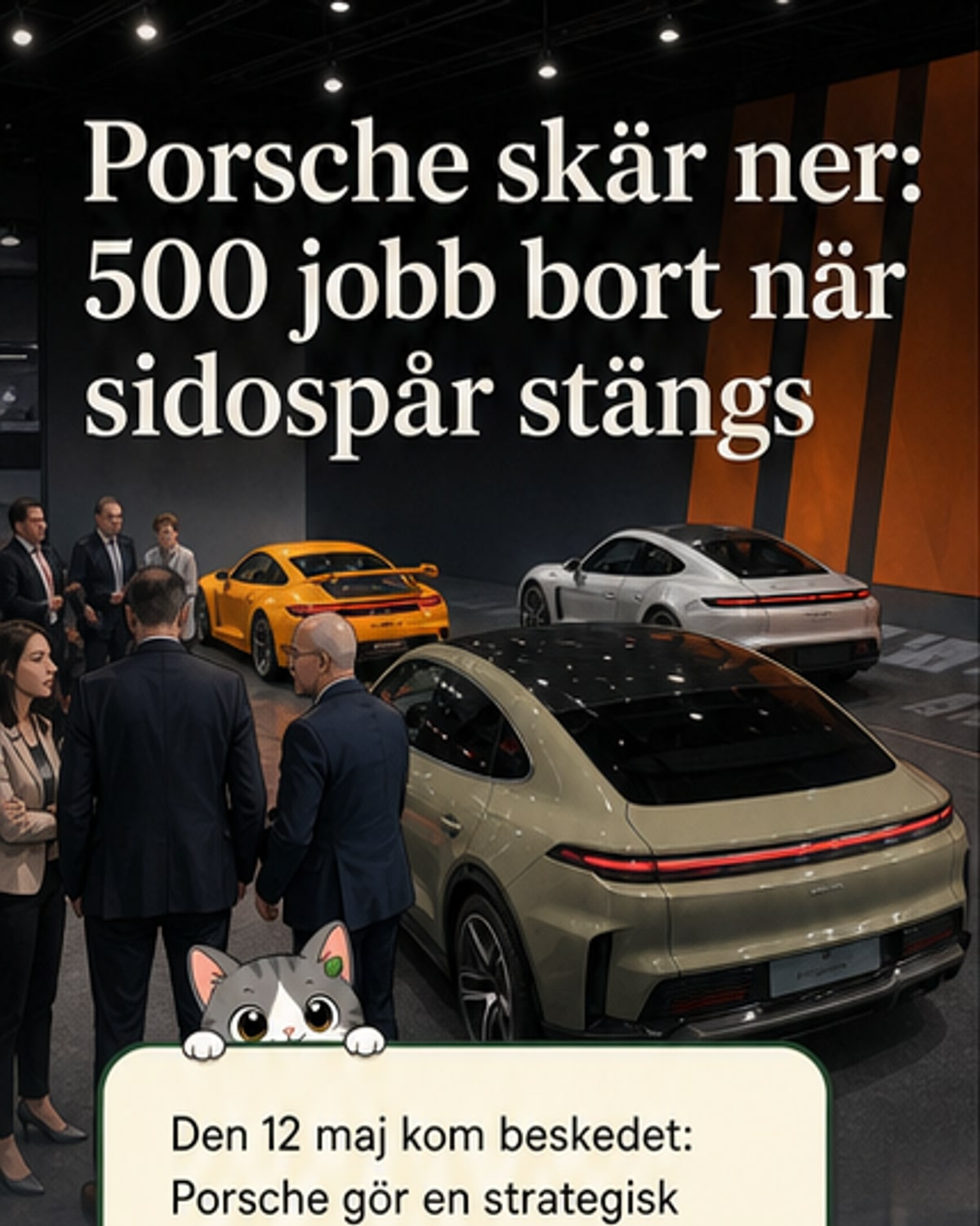 Porsche fokuserar på kärnan – 500 får lämna