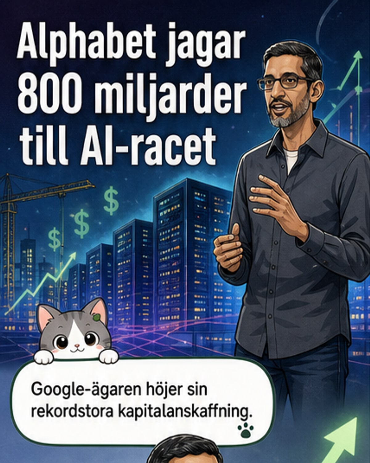 Alphabet satsar 800 miljarder på AI