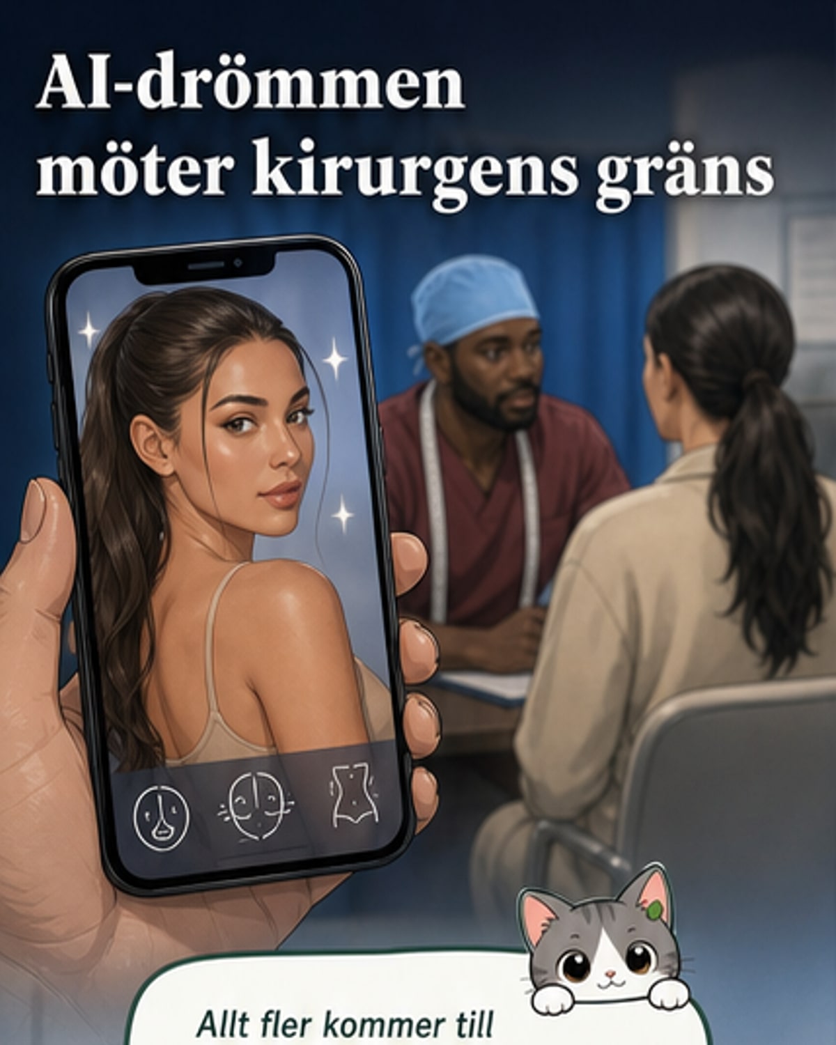 Patienter tar med AI-bilder till kirurger