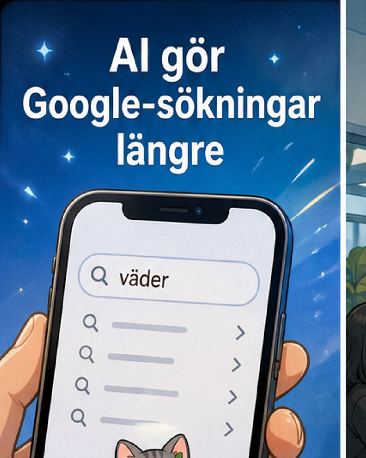 AI gör att Googles sökningar blir längre