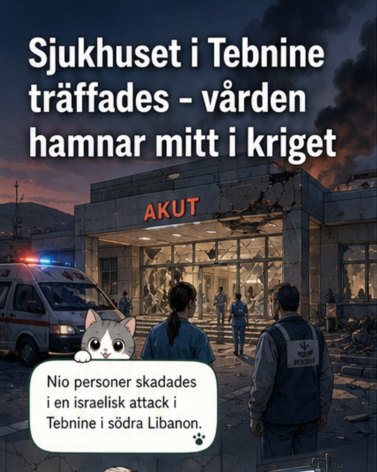Sjukhus träffat i Libanon – spänningar kring Iran