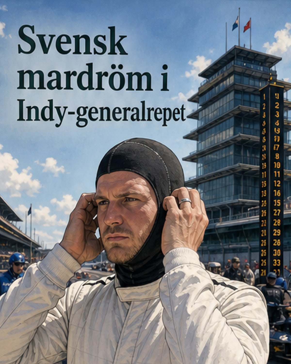 Svenska Indycar-förare tvingades bryta