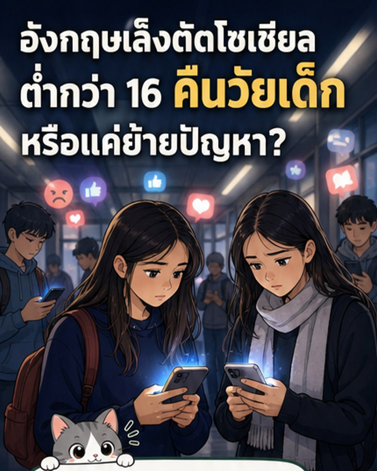 สหราชอาณาจักรแบนโซเชียลเด็กต่ำกว่า 16 ปี