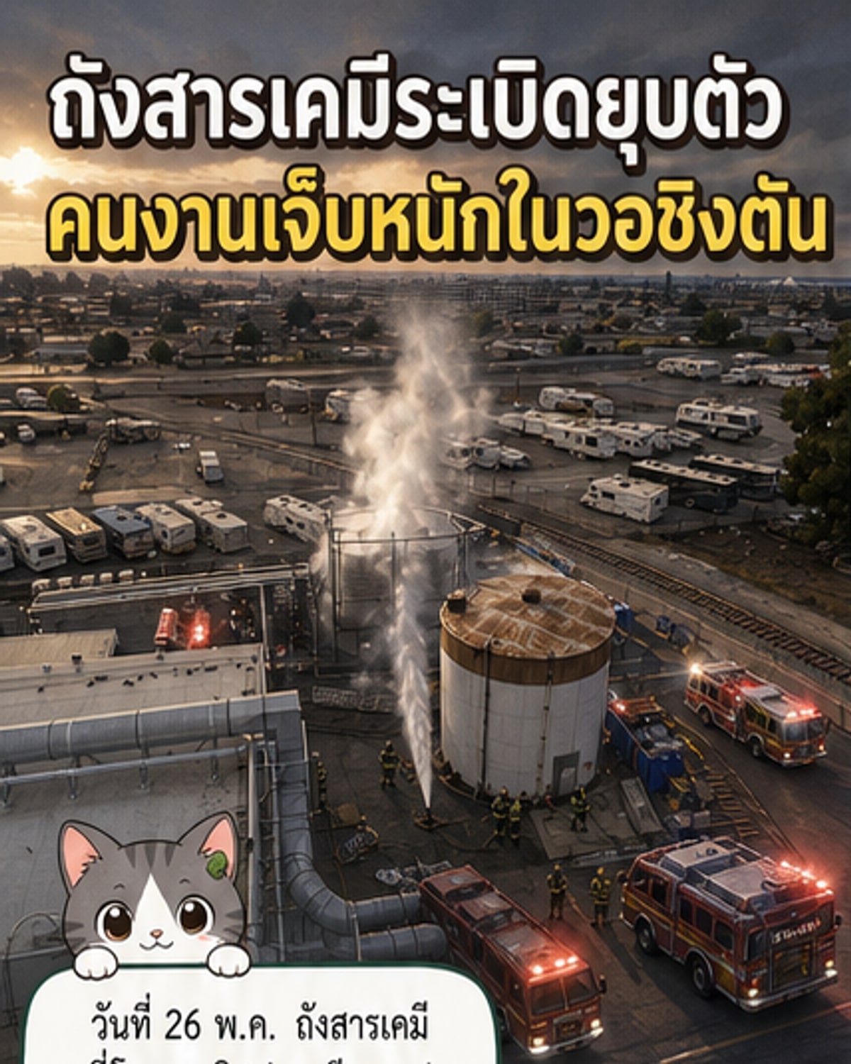 ถังสารเคมียุบตัว-ระเบิดในสหรัฐฯ