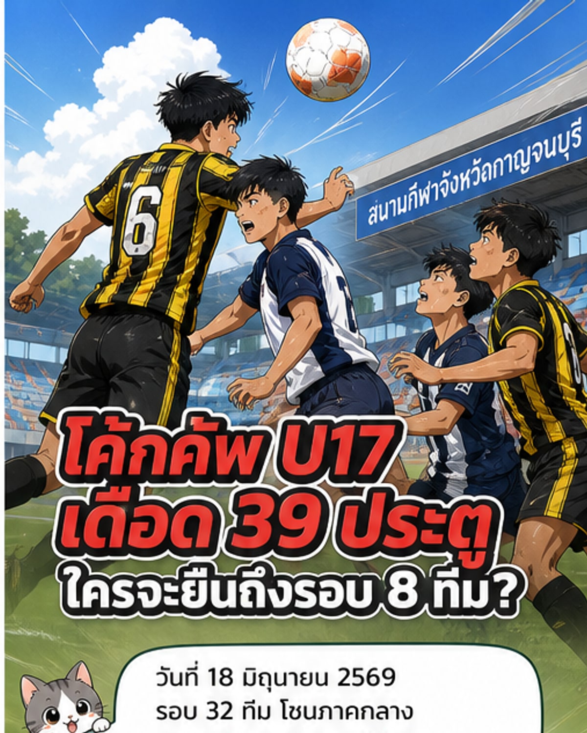 โค้กคัพ U17 ดุเดือด! 8 ทีมเข้ารอบ