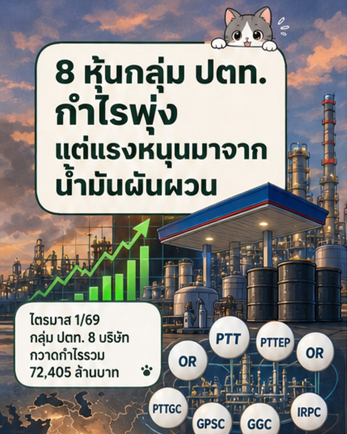 กลุ่ม ปตท. โกยกำไร 9.8 หมื่นล้าน