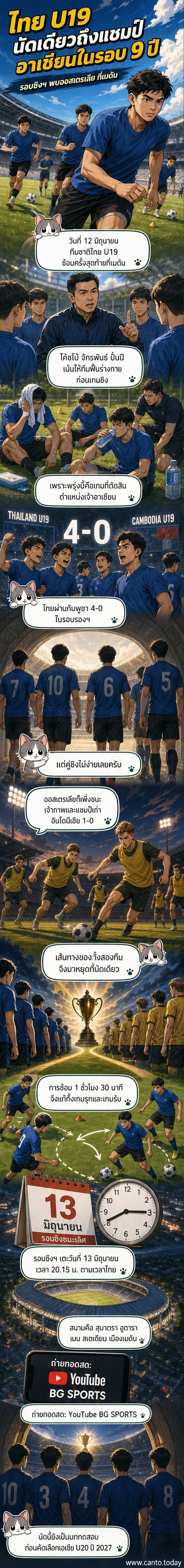 นักเตะทีมชาติไทย U19 ซ้อมเข้มก่อนนัดชิงชนะเลิศฟุตบอลอาเซียน 2026 ที่อินโดนีเซีย