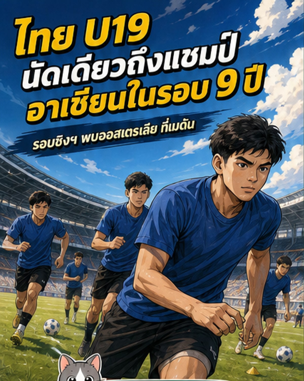 ชิงเจ้าอาเซียน! ไทย U19 ดวล ออสเตรเลีย