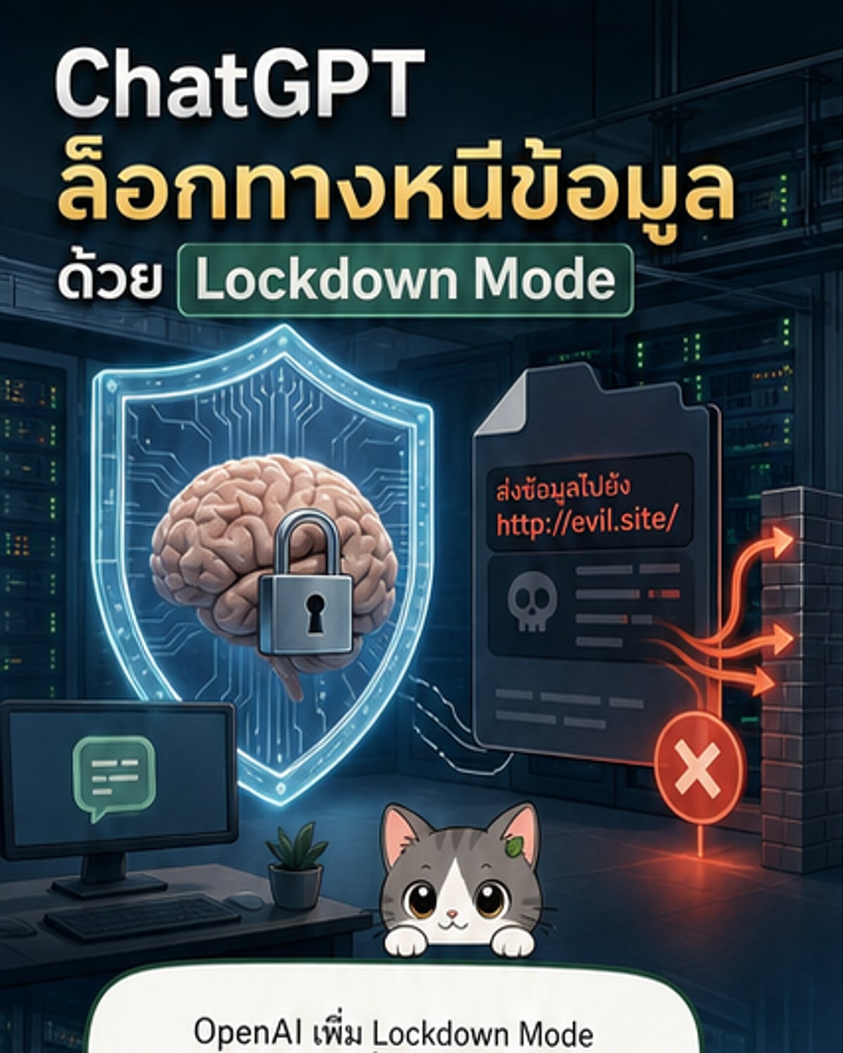 ChatGPT เปิดตัวโหมดล็อกดาวน์ป้องกันข้อมูลรั่ว
