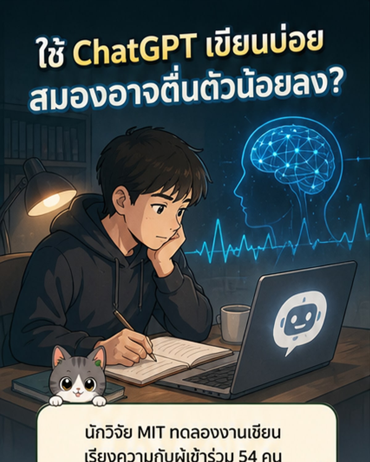 ใช้ ChatGPT บ่อย สมองทำงานน้อยลงใน 4 เดือน