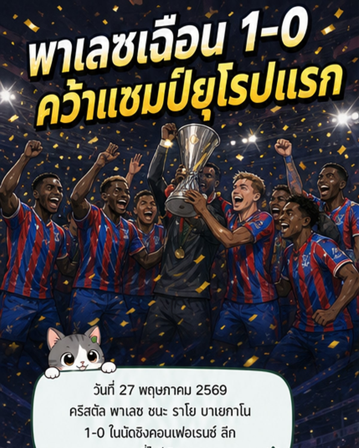พาเลซคว้าแชมป์ยุโรปแรกในประวัติศาสตร์