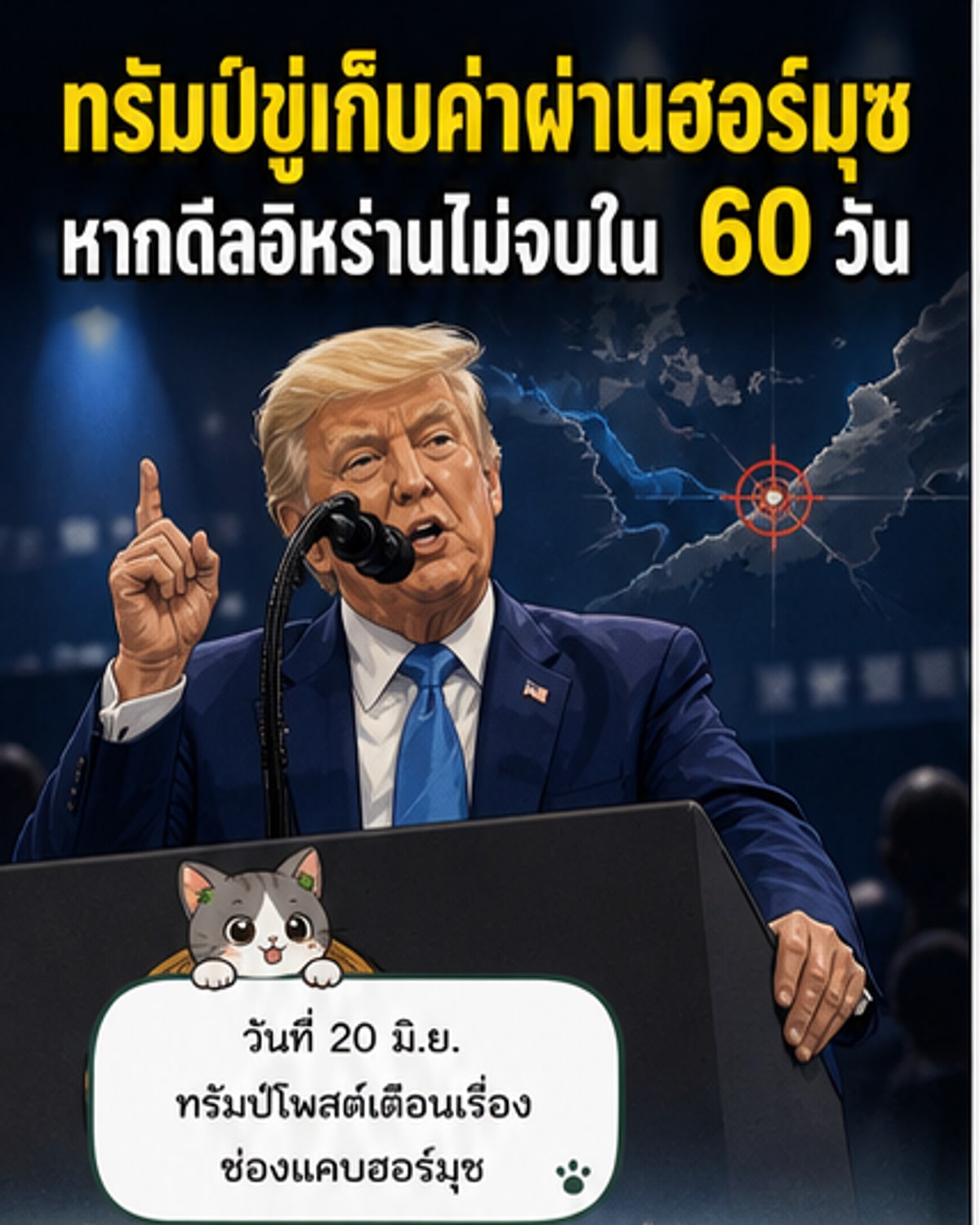 ทรัมป์ขู่เก็บค่าผ่านฮอร์มุซ