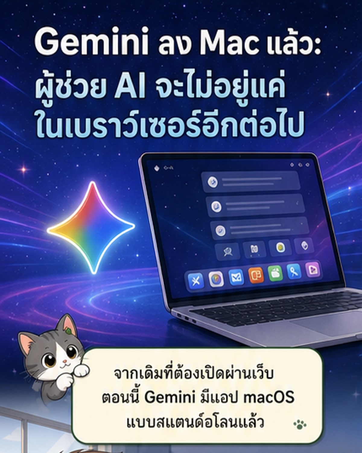 จีเมนิ่ AI ลง Mac แล้ว