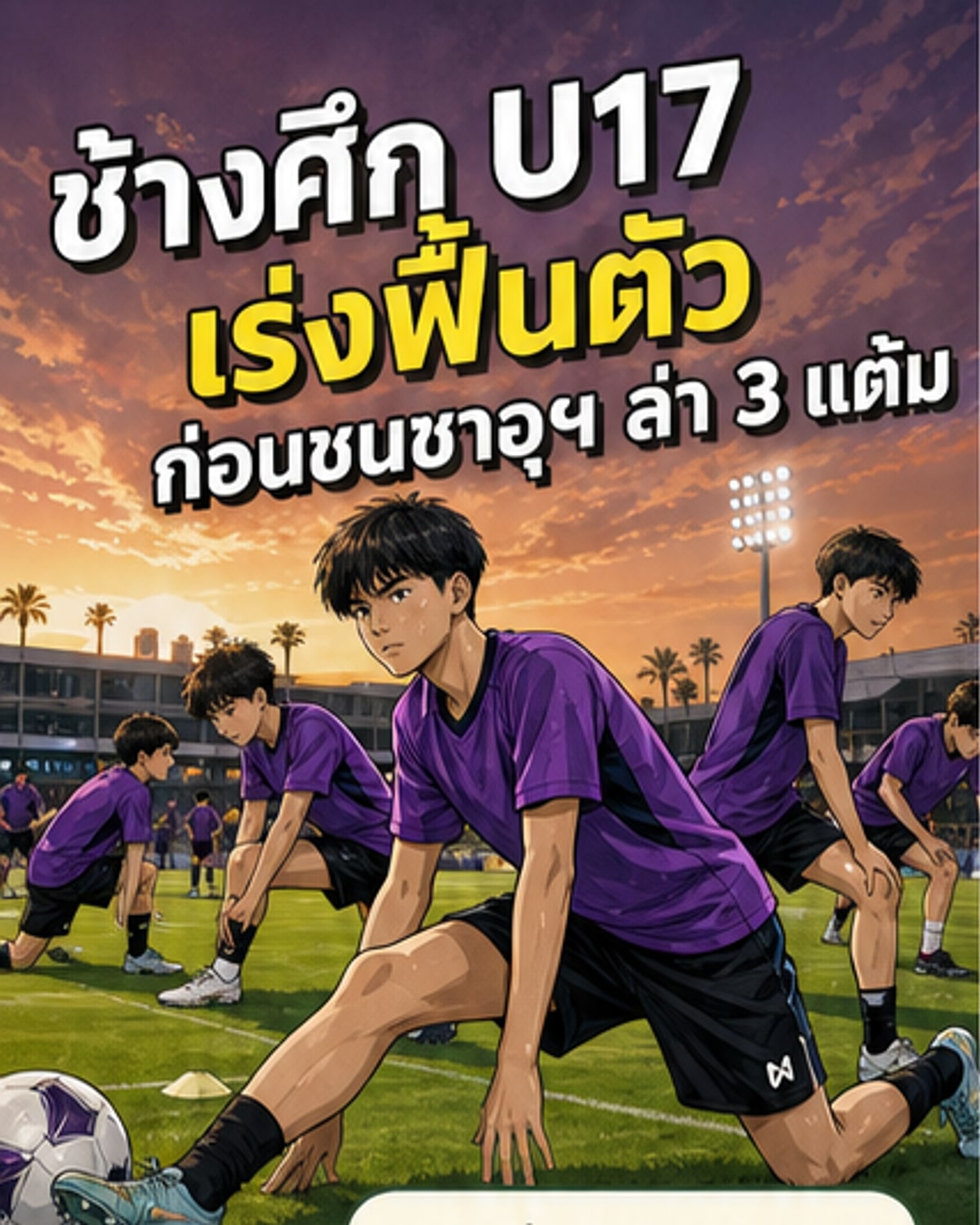 ช้างศึก U17 ฟื้นตัวก่อนดวลซาอุฯ