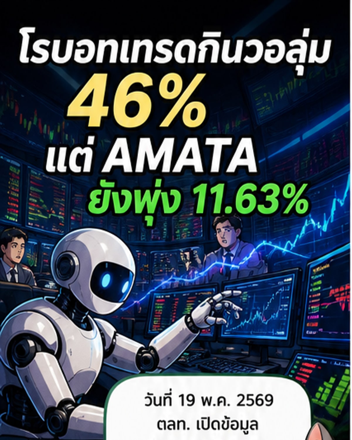 หุ้น AMATA พุ่ง 11.6% ด้วยแรงซื้อ 'โรบอทเทรด'