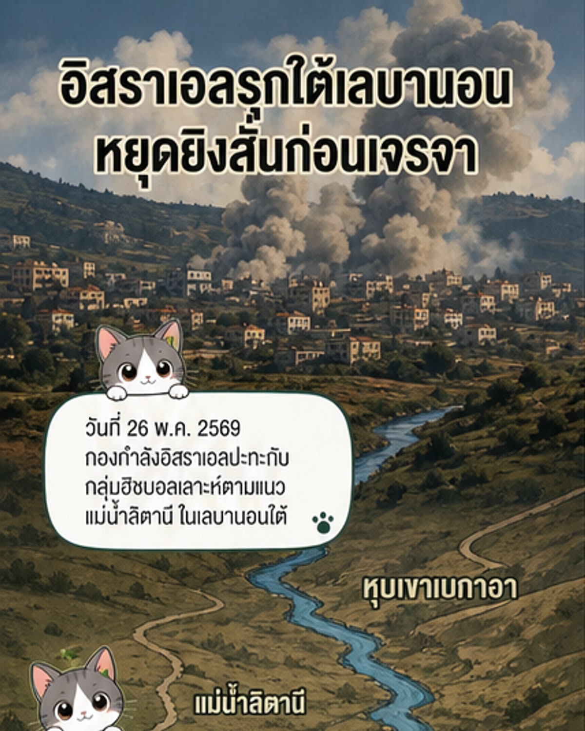 อิสราเอลรุกหนักใต้เลบานอน