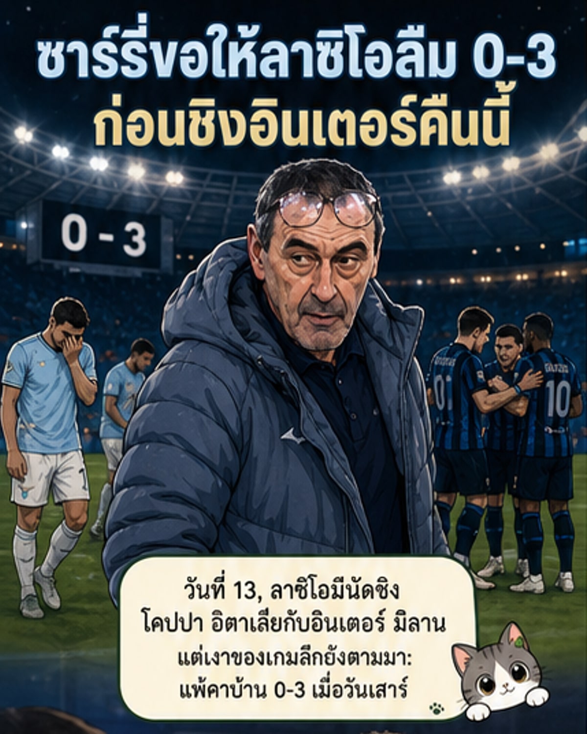 ซาร์รี่หวังลาซิโอฟื้นจากพ่าย 0-3