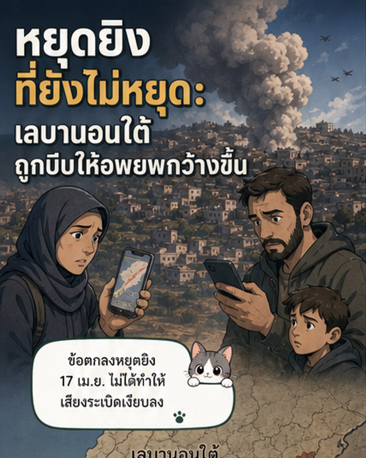 เลบานอนหลังพักรบ: ผู้พลัดถิ่น 20% ของประเทศ