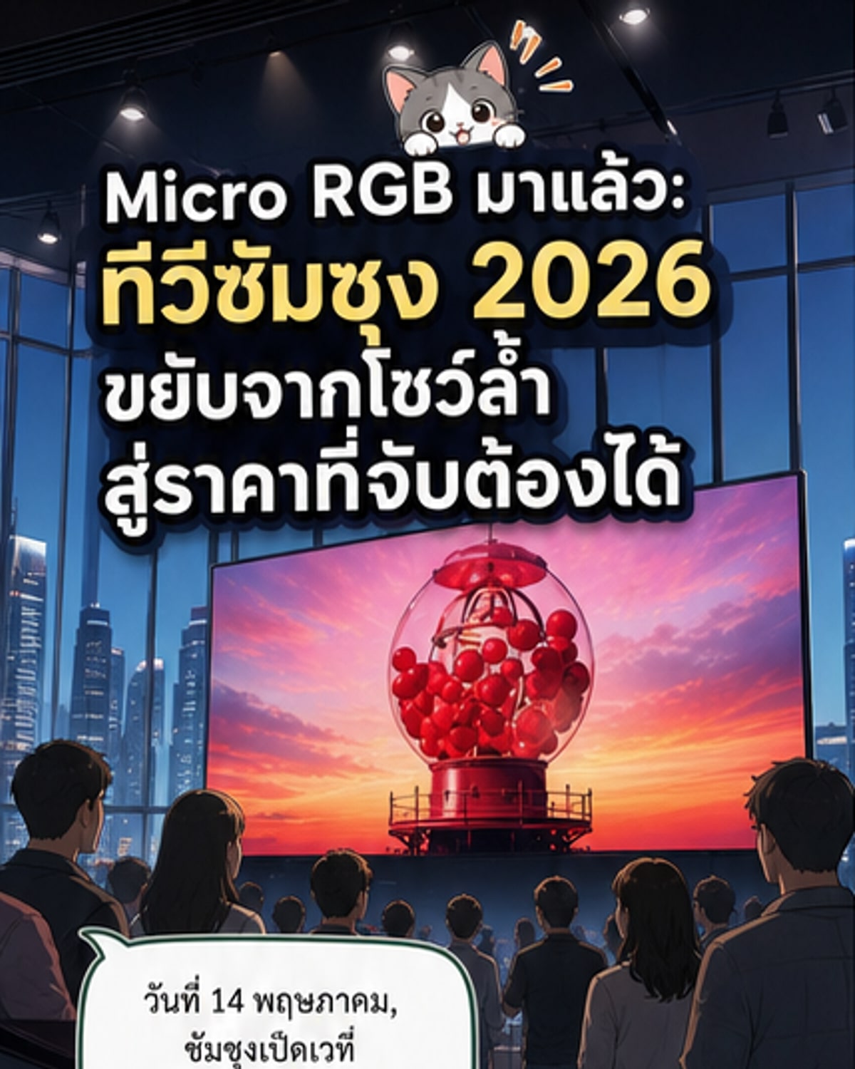 ซัมซุงเปิดตัวทีวี Micro RGB ปี 2026