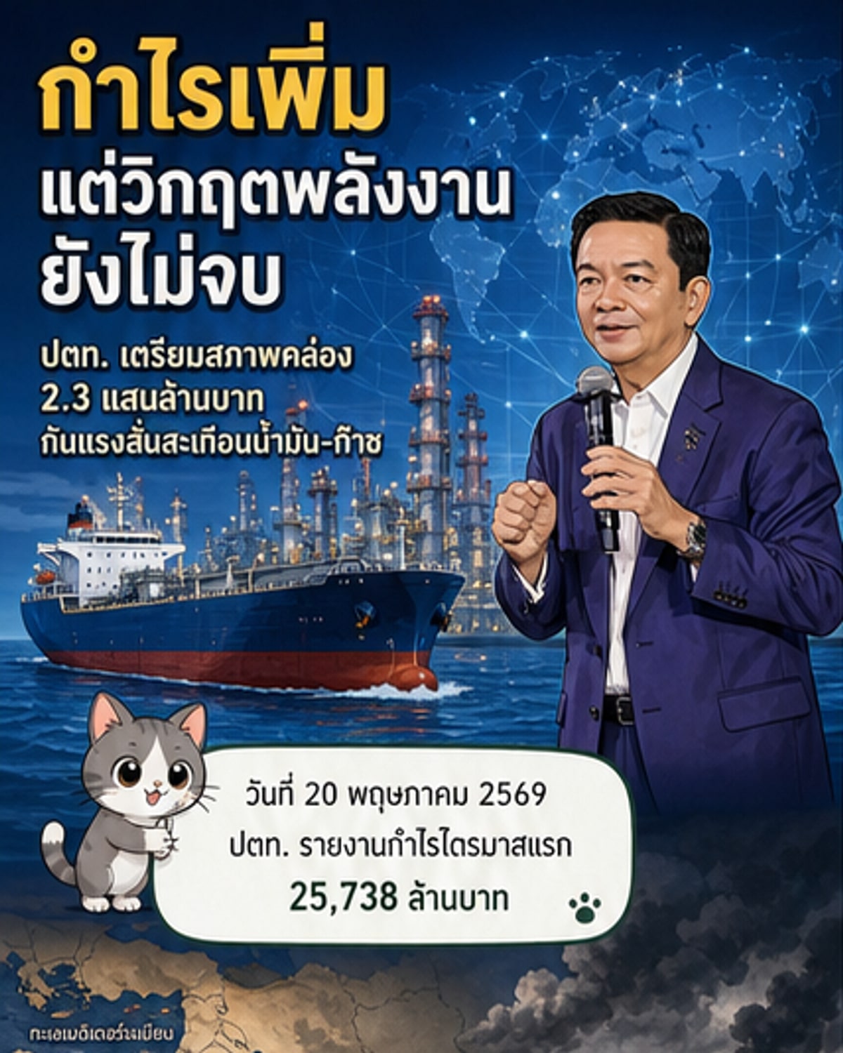 ปตท. รับมือวิกฤตพลังงาน เตรียมสภาพคล่อง 2.3 แสนล้าน