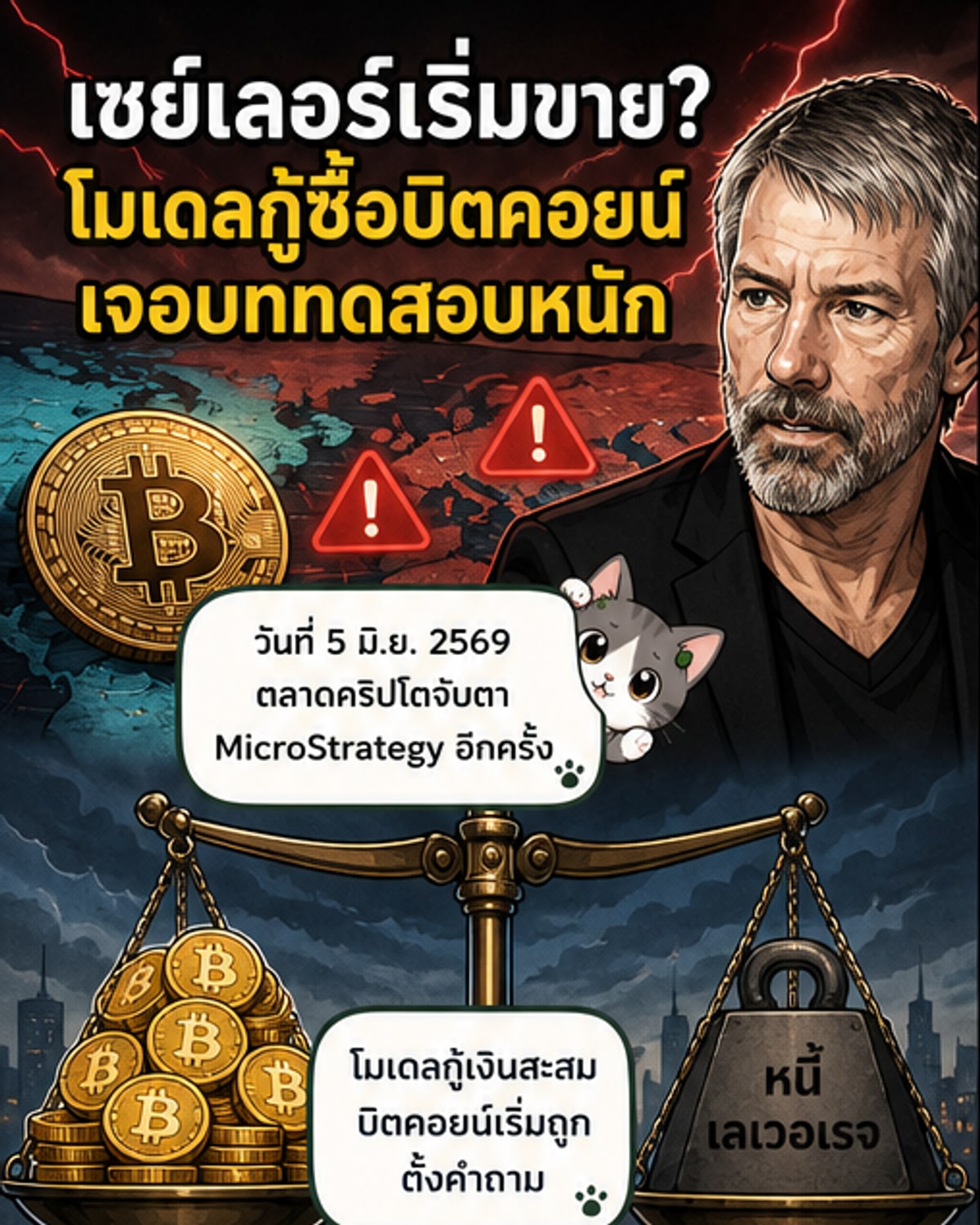 โมเดลเลเวอเรจไมเคิล เซย์เลอร์ สะดุด