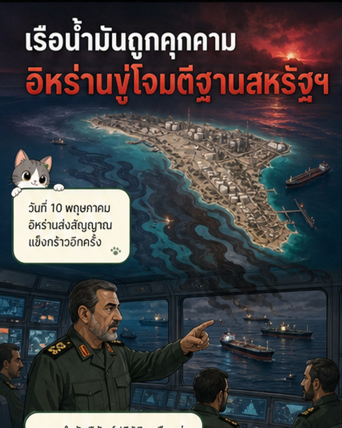 อิหร่านขู่โจมตีเป้าหมายสหรัฐฯ หลังเรือบรรทุกน้ำมันถูกโจมตี