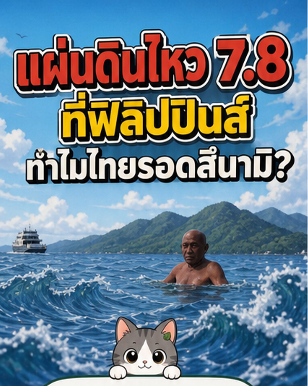 แผ่นดินไหว 7.8 ที่ฟิลิปปินส์ ไทยรอดสึนามิ