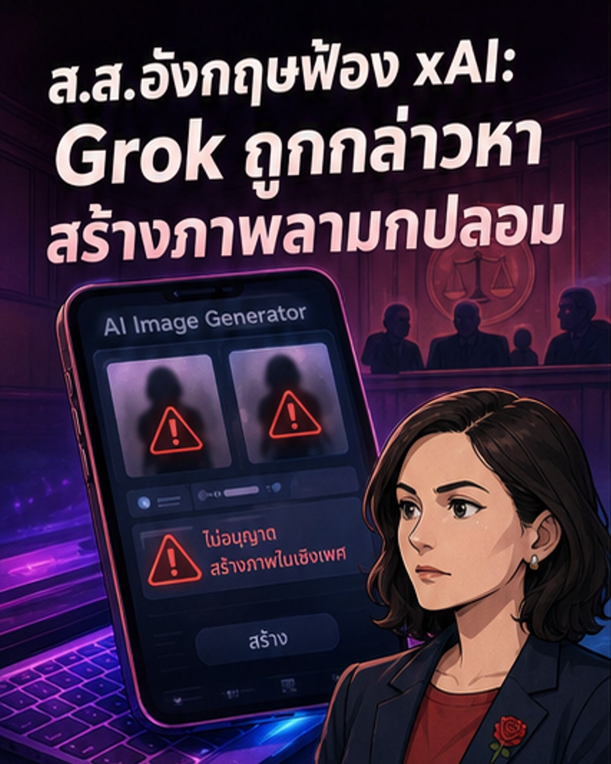 ส.ส.อังกฤษฟ้อง xAI ปม Grok สร้างภาพลามกปลอม