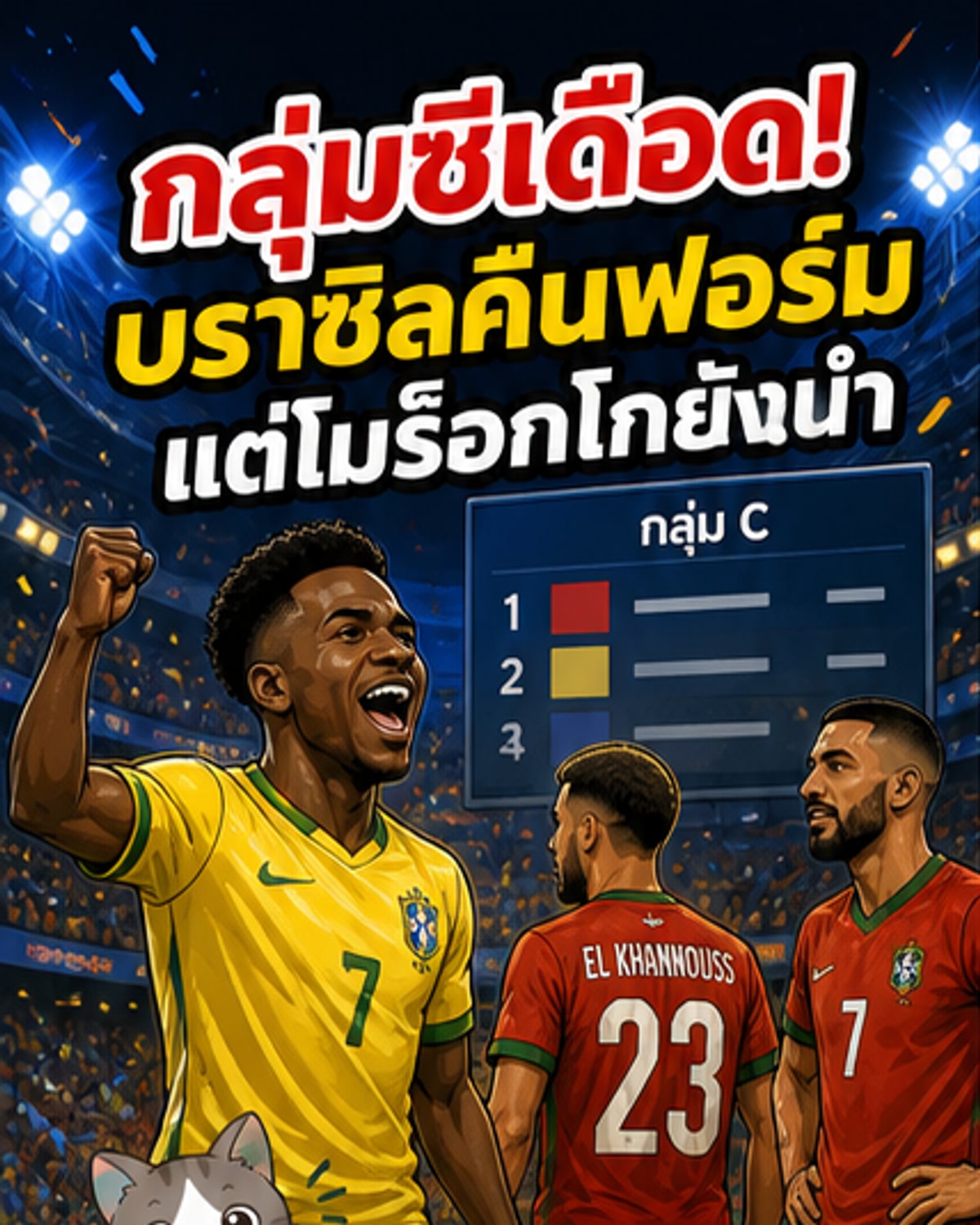 บราซิลคืนฟอร์มถล่มเฮติ 3-0