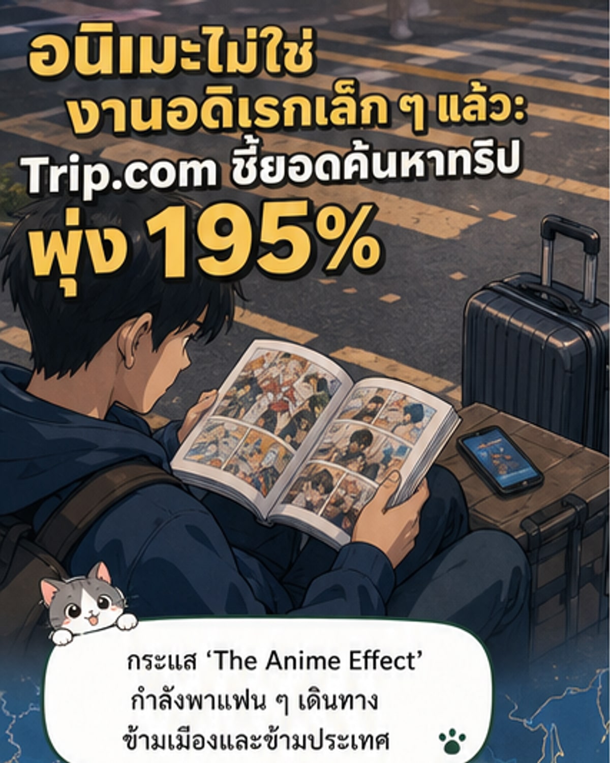 ท่องเที่ยวตามรอยอนิเมะพุ่ง 195%