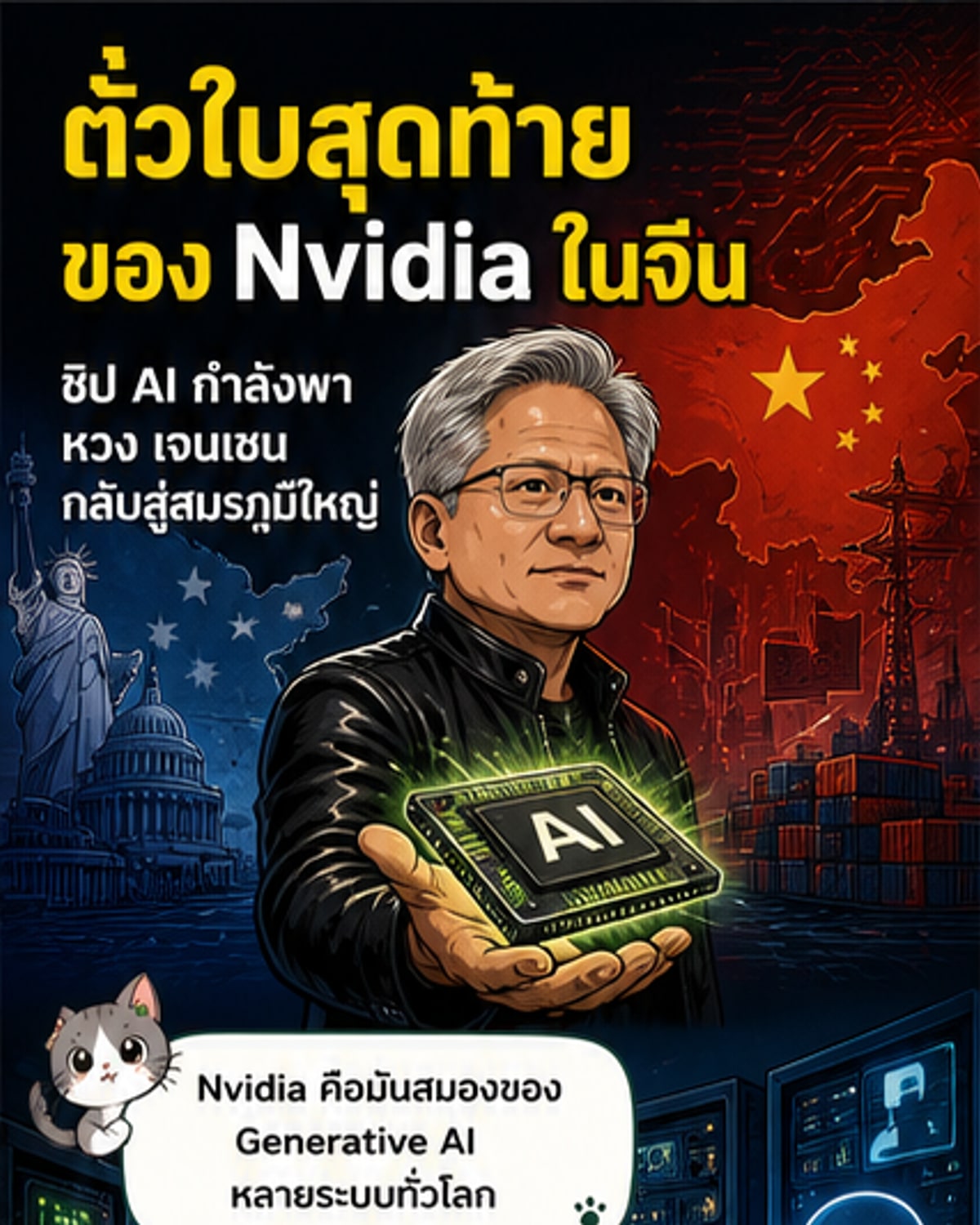 เจ้าพ่อ Nvidia ลุยปักกิ่ง ชิงตลาดชิป AI
