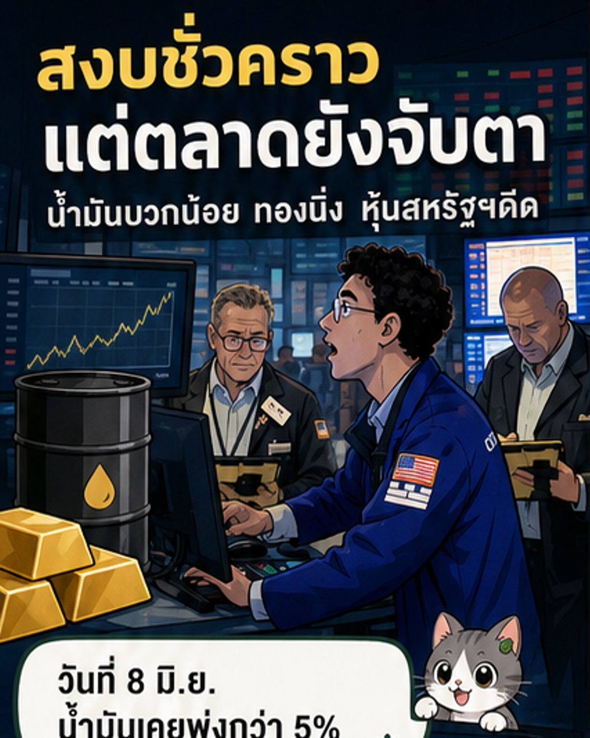 อิหร่าน-อิสราเอลยุติโจมตี ตลาดหุ้นสหรัฐฯบวก