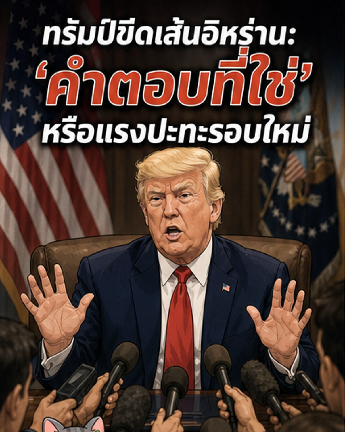 ทรัมป์เตือนอิหร่าน ต้องตอบภายใน 2-3 วัน