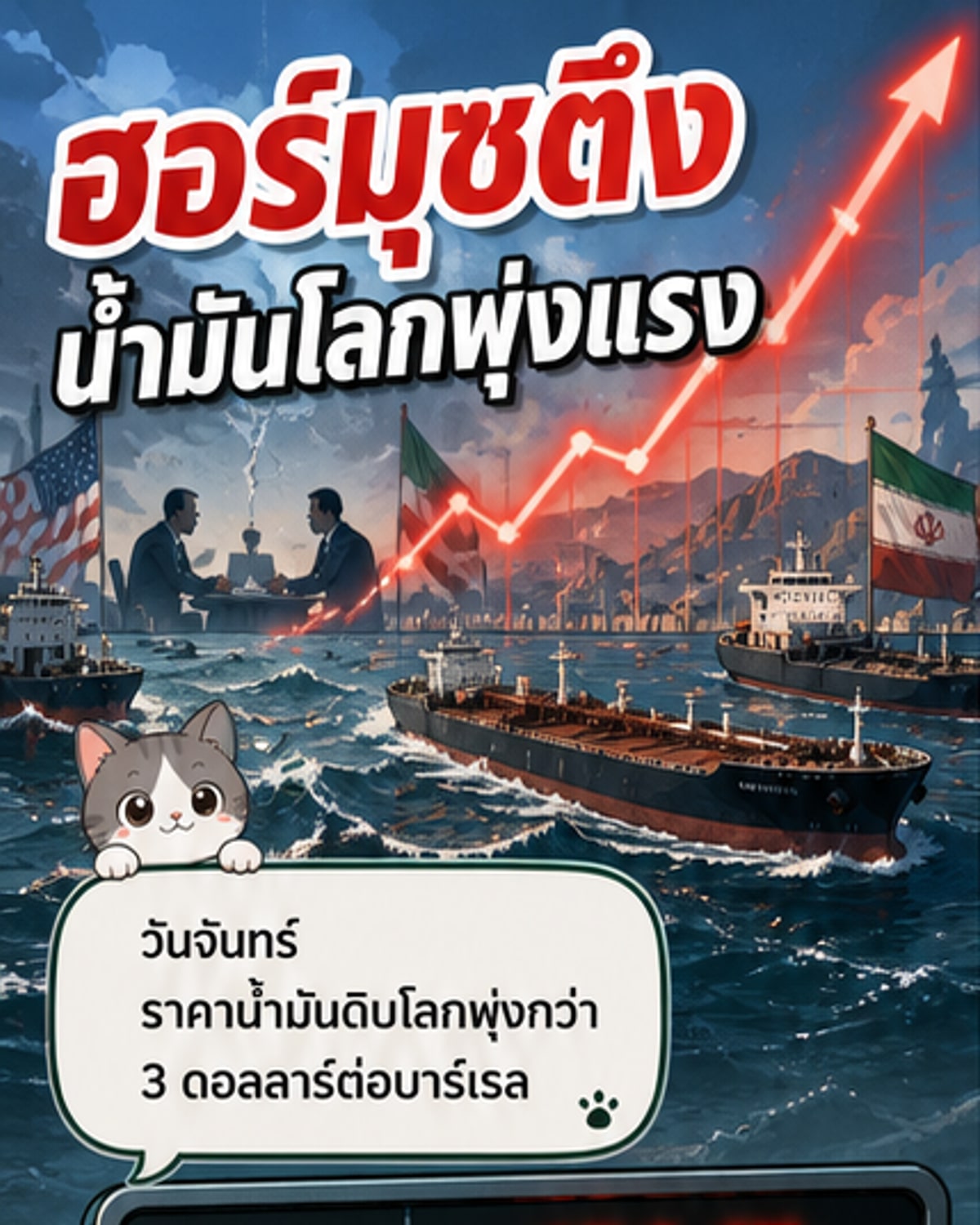 ราคาน้ำมันพุ่งหลังเจรจาสหรัฐ-อิหร่านล้ม