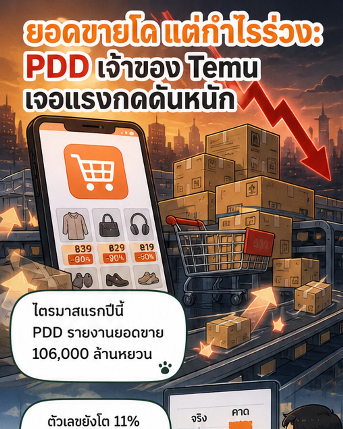 เทมูเจ้าของ PDD กำไรไตรมาสแรกร่วง 15%