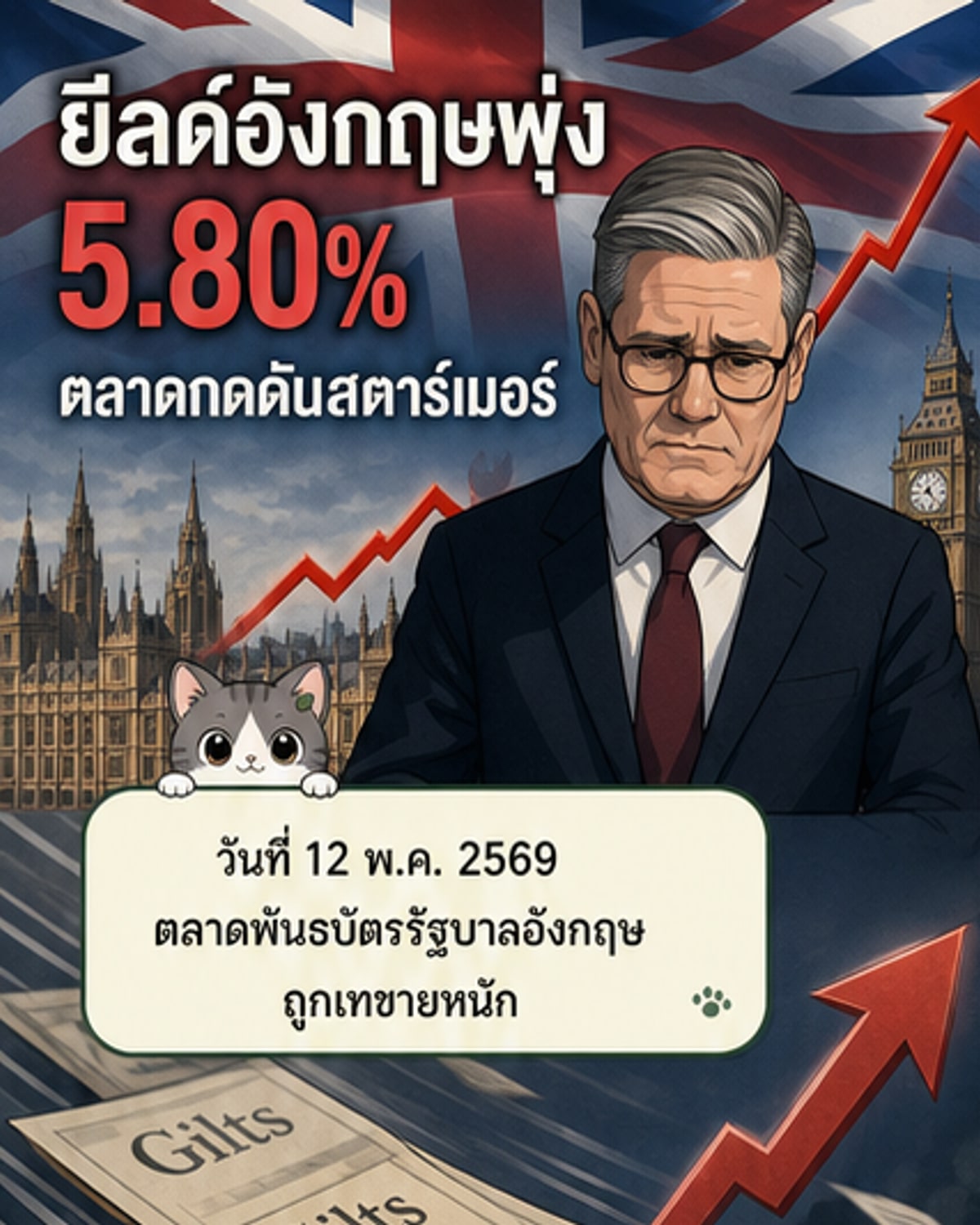 พันธบัตรอังกฤษพุ่งสูงสุดใน 30 ปี