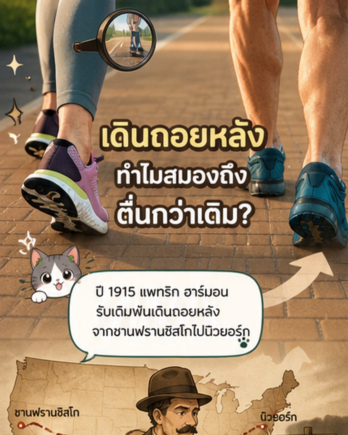เดินถอยหลังดีต่อสมองและร่างกาย