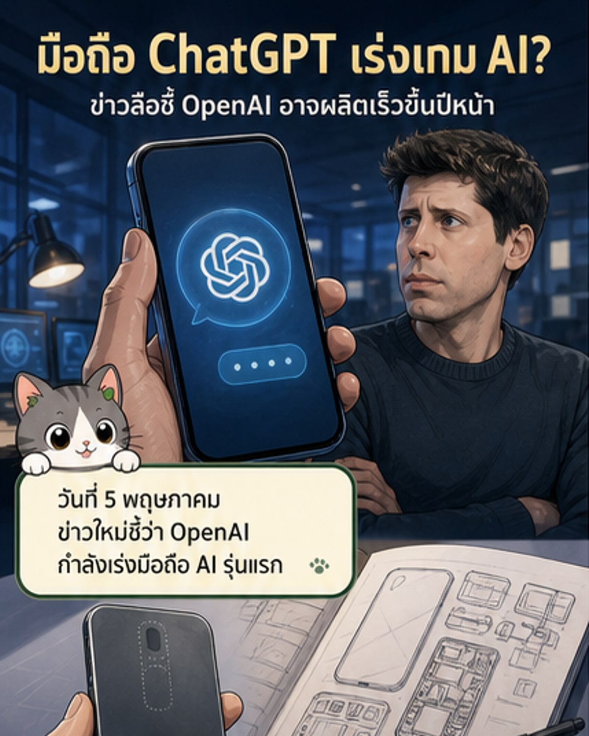 OpenAI เร่งแผนเปิดตัวสมาร์ทโฟน AI