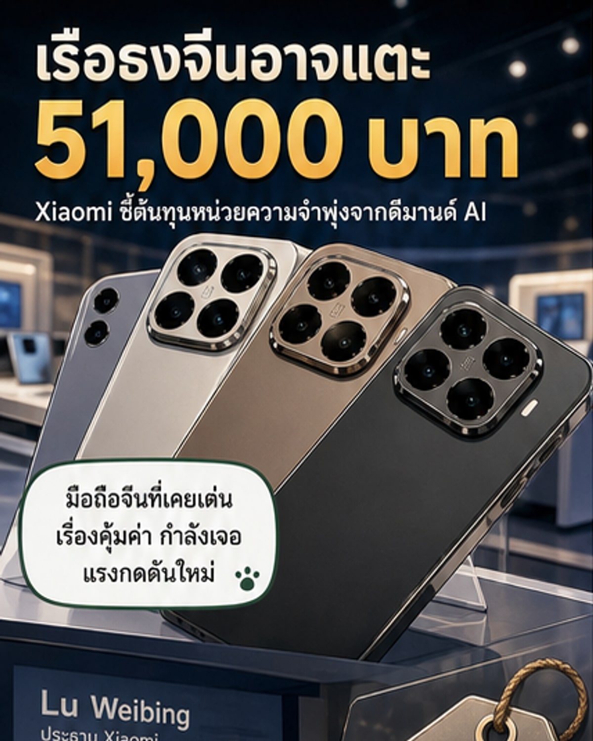 สมาร์ตโฟนเรือธงจีนจะขึ้นราคา?