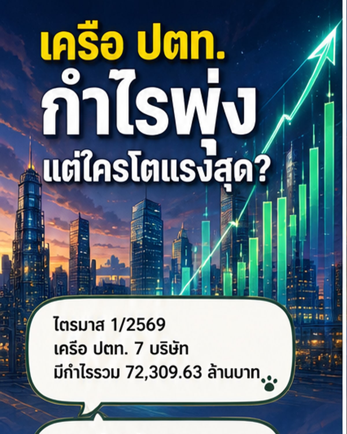 กลุ่มปตท. กำไรรวม 7.2 หมื่นล้าน